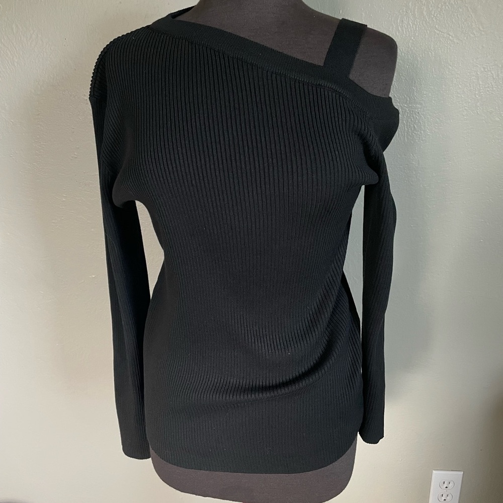 Black Off-Shoulder Women's Sweater